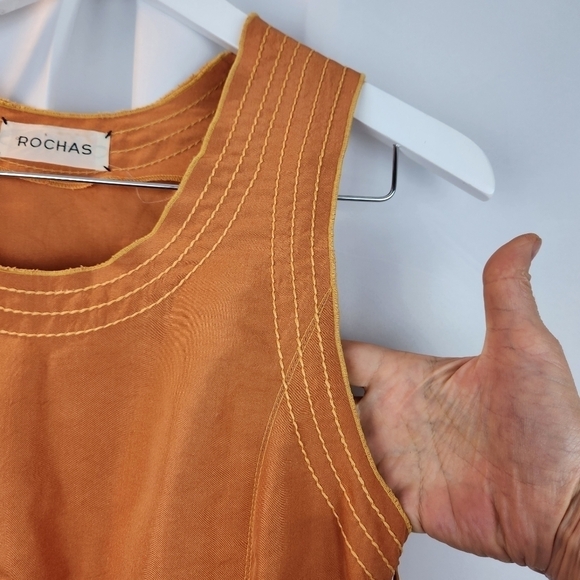 ROCHAS vintage silk dress size XS (36) in VGUC - Picture 4 of 9